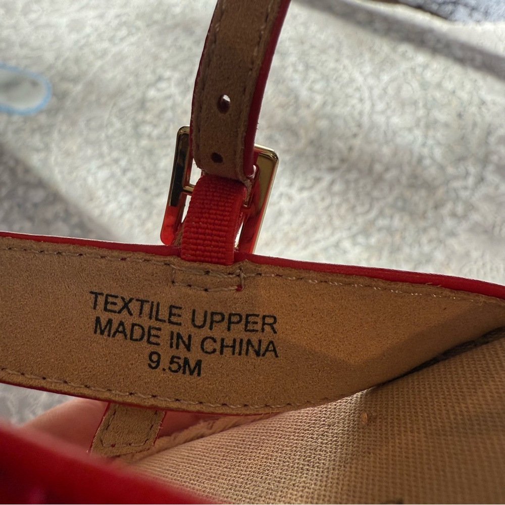 Talbots Red Espadrille Sandals Size 9.5M - Picture 7 of 7